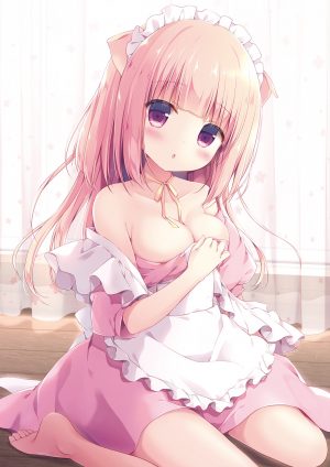 宫坂なこ,rowa,兽耳,breast_hold,女仆,No-Bra