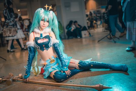 VOCALOID,COS,初音未来,赛车娘,二次元,漫展,场照,双马尾,第一公主殿下