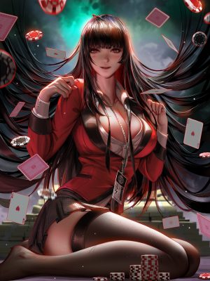 梁星,蛇喰夢子,kakegurui,制服,掀裙,丝袜