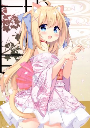 三村ざじゃ,九条だんぼ,garlicgirls,制服,猫耳,黑丝