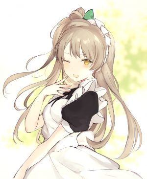 南小鸟,LoveLive!,LoveLive!校园偶像计划,Lpip,前发,胸部,长发,视线正对,闭只眼,開いた口,笑顔,single,黄色眼