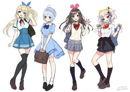 辉夜月,绊爱,ミライアカリ,しろー,電脳少女youtuberシロ,morikuraen