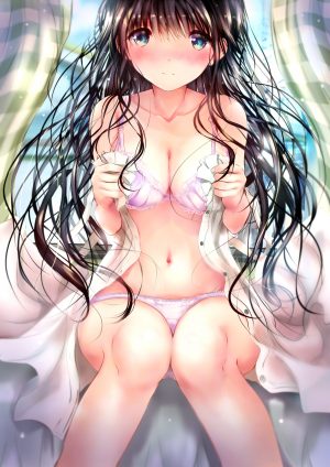 緒方てい,bra,breast_hold,cleavage,胖次