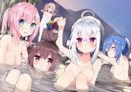 神岡ちろる,沐浴,breast_hold,温泉,毛巾,翅膀